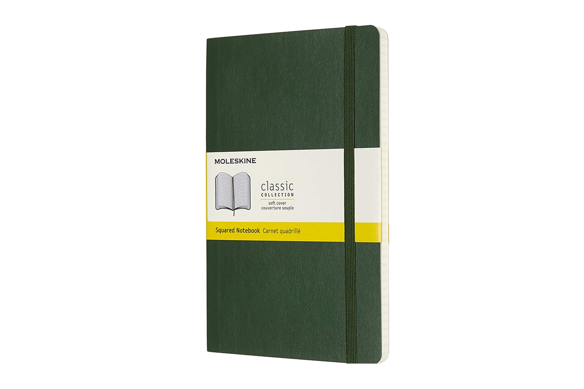 Moleskine Squared Soft Cover Notebook Large Myrtle Green